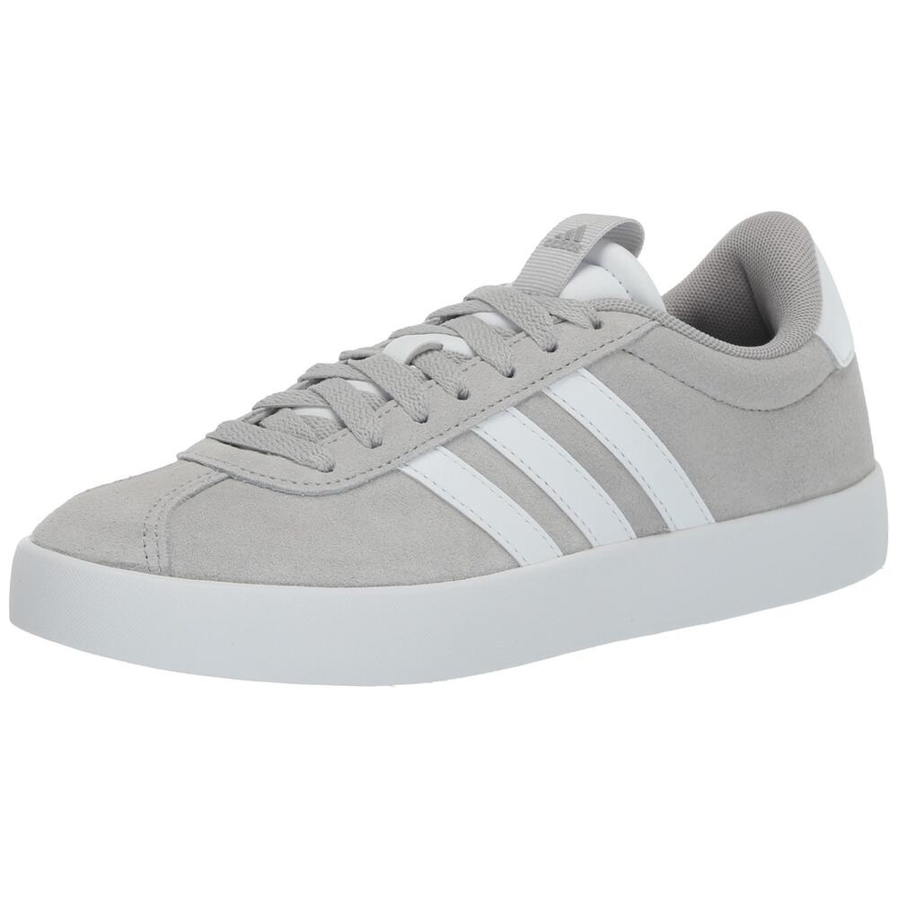 Adidas Womens VL Court 3 Sneaker Grey White Silver Metallic Size 7.5 New